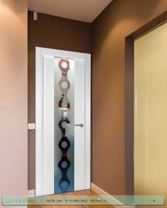 Puerta lacada Diseño Grupo C en block vidrio templado 8mm BL Modelo 860 1V