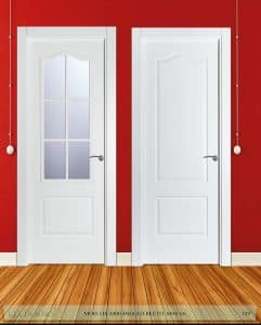 Puerta lacada Diseño Grupo D en block 6V Parrilla BL Modelo 2000 Angulo Recto