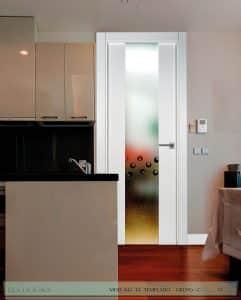 Puerta lacada Diseño Grupo C en block vidrio templado 8mm BL Modelo 841 1V