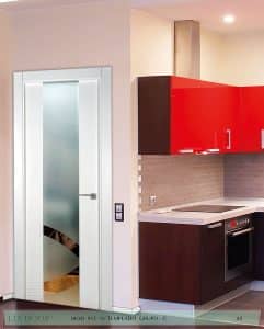 Puerta lacada Diseño Grupo C en block vidrio templado 8mm BL Modelo 812 1V