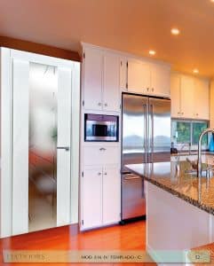 Puerta lacada Diseño Grupo C en block vidrio templado 8mm BL Modelo 816 1V