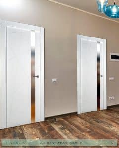 Puerta lacada Diseño Grupo C en block vidrio templado 8mm BL Modelo 883 1V