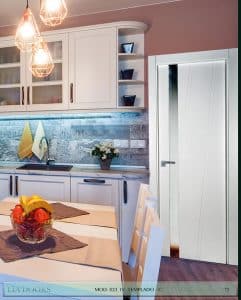 Puerta lacada Diseño Grupo C en block vidrio templado 8mm BL Modelo 823 1V