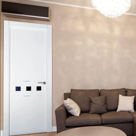 Puerta lacada Diseño Grupo C en block Ciega BL Modelo 873 Aluminio