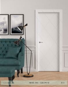 Puerta lacada Diseño Grupo D en block Ciega BL Modelo 884