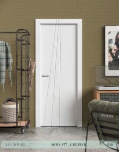 Puerta lacada Diseño Grupo B en block Ciega BL Modelo 877