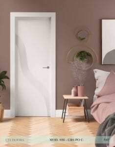 Puerta lacada Diseño Grupo C en block Ciega BL Modelo 886