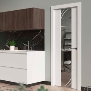 Puerta lacada Diseño Grupo C en block vidrio templado 8mm BL Modelo 867 1V