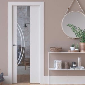 Puerta lacada Diseño Grupo C en block vidrio templado 8mm BL Modelo 868 1V