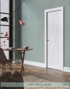 Puerta lacada Diseño Grupo C en block Ciega BL Modelo Aspas 10