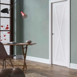 Puerta lacada Diseño Grupo C en block Ciega BL Modelo Aspas 10