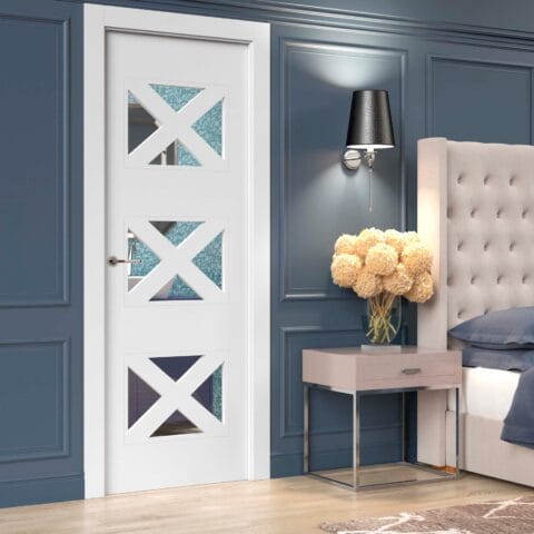 Puerta lacada diseño Grupo C en block 3V BL Modelo Aspas 20 IT Puerta interior
