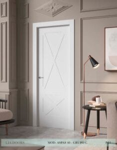 Puerta lacada Diseño Grupo C en block Ciega BL Modelo Aspas 40