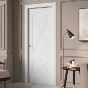 Puerta lacada Diseño Grupo C en block Ciega BL Modelo Aspas 40