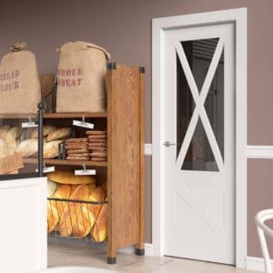 Puerta lacada diseño Grupo C en block 1V BL Modelo Aspas 40 IT