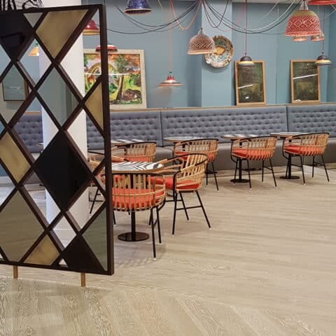 Titanio Poro Blanco IMA Rústico Roble 1 Lama Tarima de madera