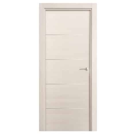 Puerta Laminada Veta Horizontal Roble Eslovenia 400 Fresado Aluminio Ciega