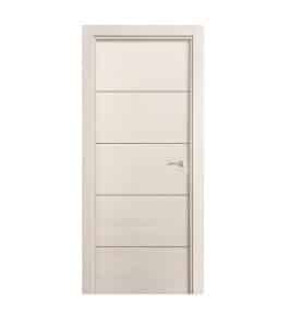 Puerta Laminada Veta Horizontal Roble Eslovenia 400 Fresado Negro Ciega