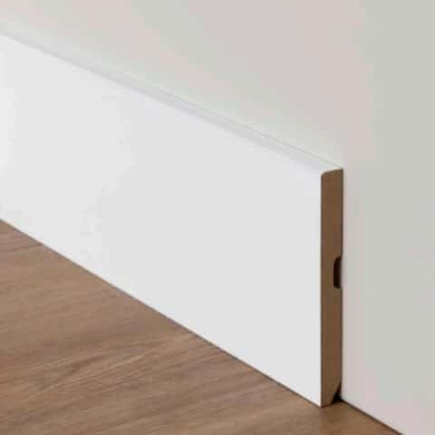 Rodapie Madera Lacado Blanco Canto Recto 100×12