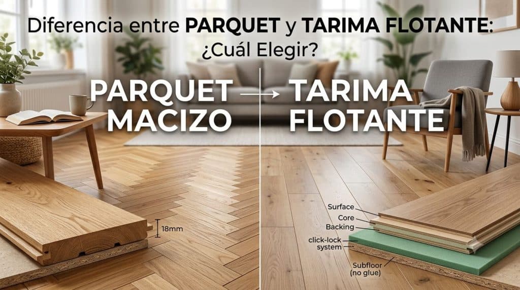 Diferencia entre parquet y tarima flotante: ¿cuál elegir?