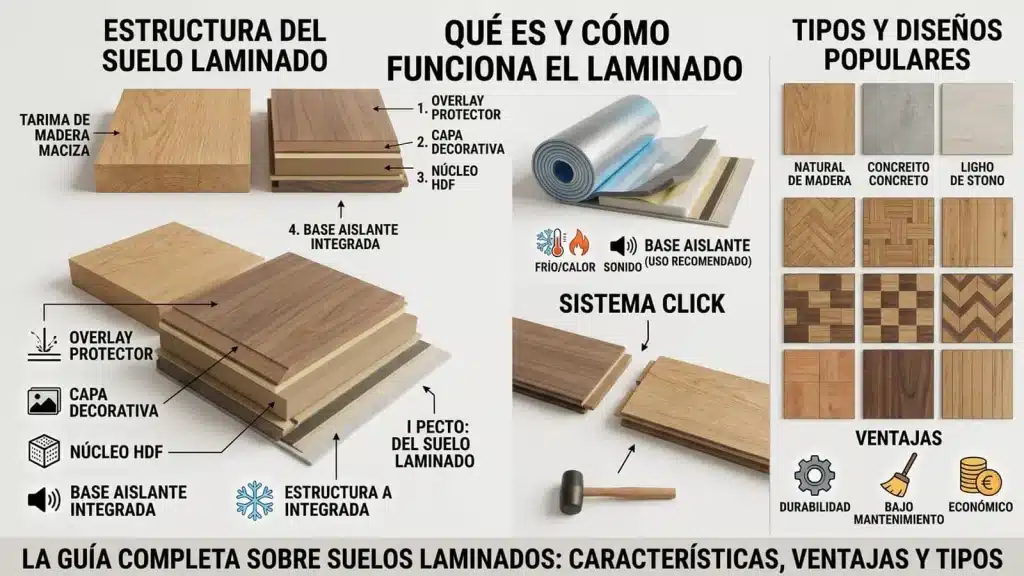 Qué es un suelo laminado: características, ventajas y tipos