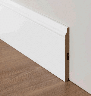 Rodapie Lacado Blanco Especial Modelo 6 90×12